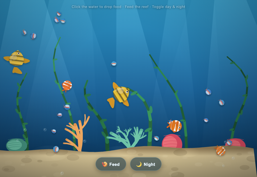 Living Reef — Claude Code run 7