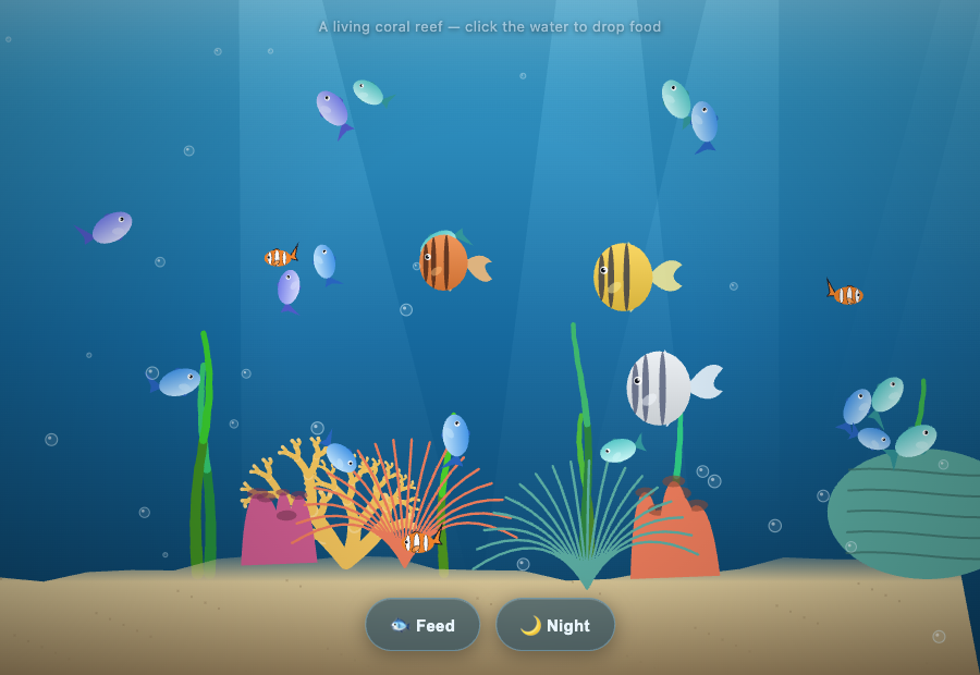Living Reef — Zevyn CLI · Claude engine run 3